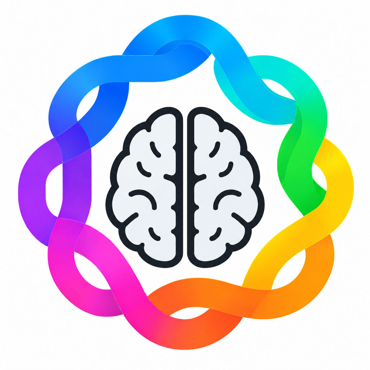 Graylinks logo: a gray brain surrounded by colorful flowing links